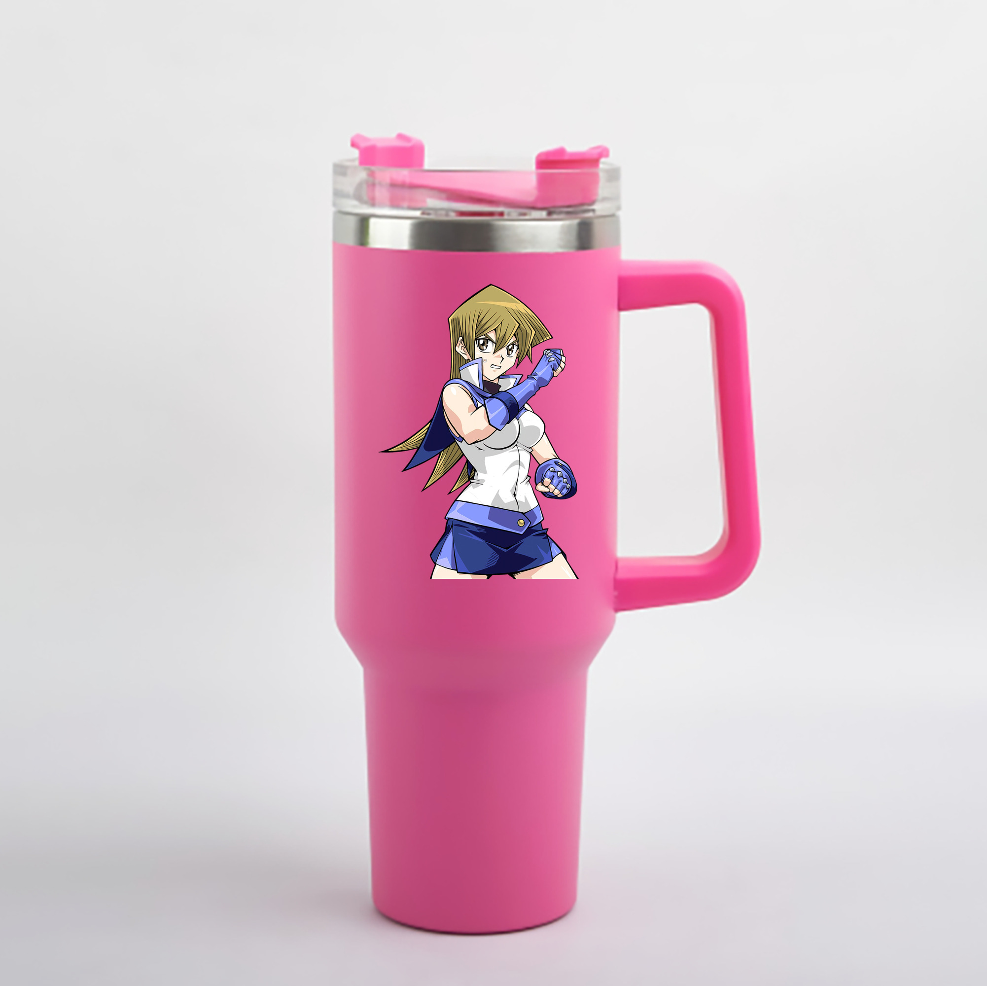 （画像用） 遊☆戯☆王 Yu-Gi-Oh! 1200mL車用タンブラー - クリスタルステッカー（プラスチックストロー付き）